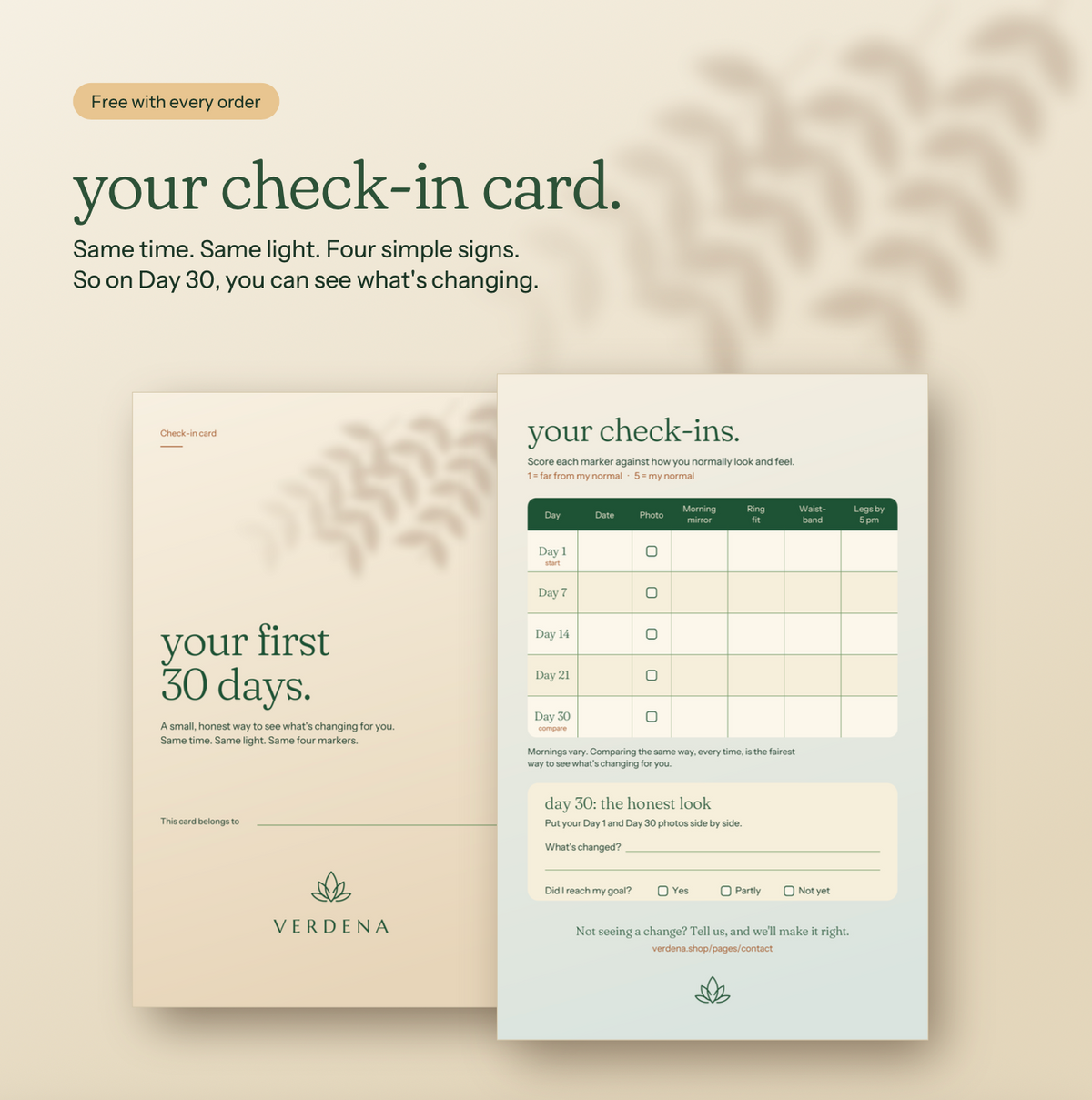 30-Day Check In Card